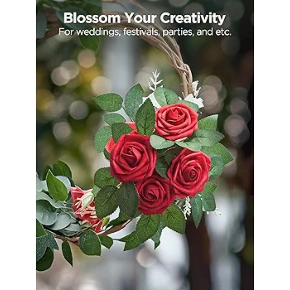 50 Artificial Red Roses NEW - Picture 5 of 7